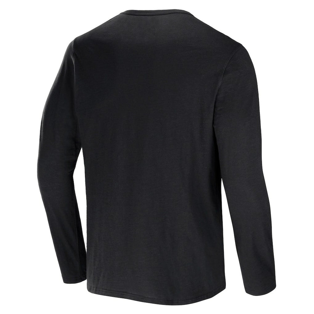Cleveland Browns NFL x Darius Rucker Collection Slub Jersey Henley Long Sleeve T-Shirt - Black on sale
