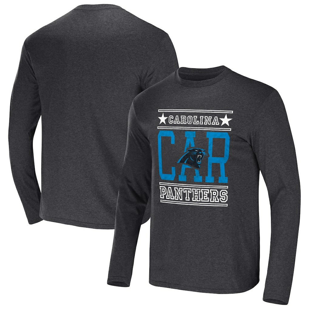 Carolina Panthers NFL x Darius Rucker Collection Long Sleeve T-Shirt - Heathered Charcoal cheap