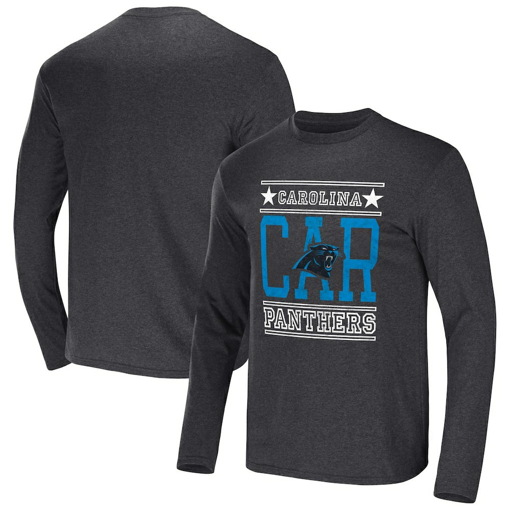 Carolina Panthers NFL x Darius Rucker Collection Long Sleeve T-Shirt - Heathered Charcoal cheap