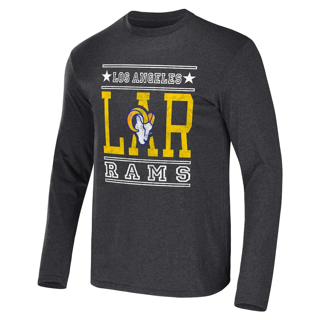 Los Angeles Rams NFL x Darius Rucker Collection Long Sleeve T-Shirt - Heathered Charcoal online