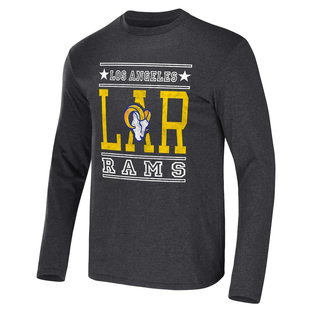 Los Angeles Rams NFL x Darius Rucker Collection Long Sleeve T-Shirt - Heathered Charcoal online