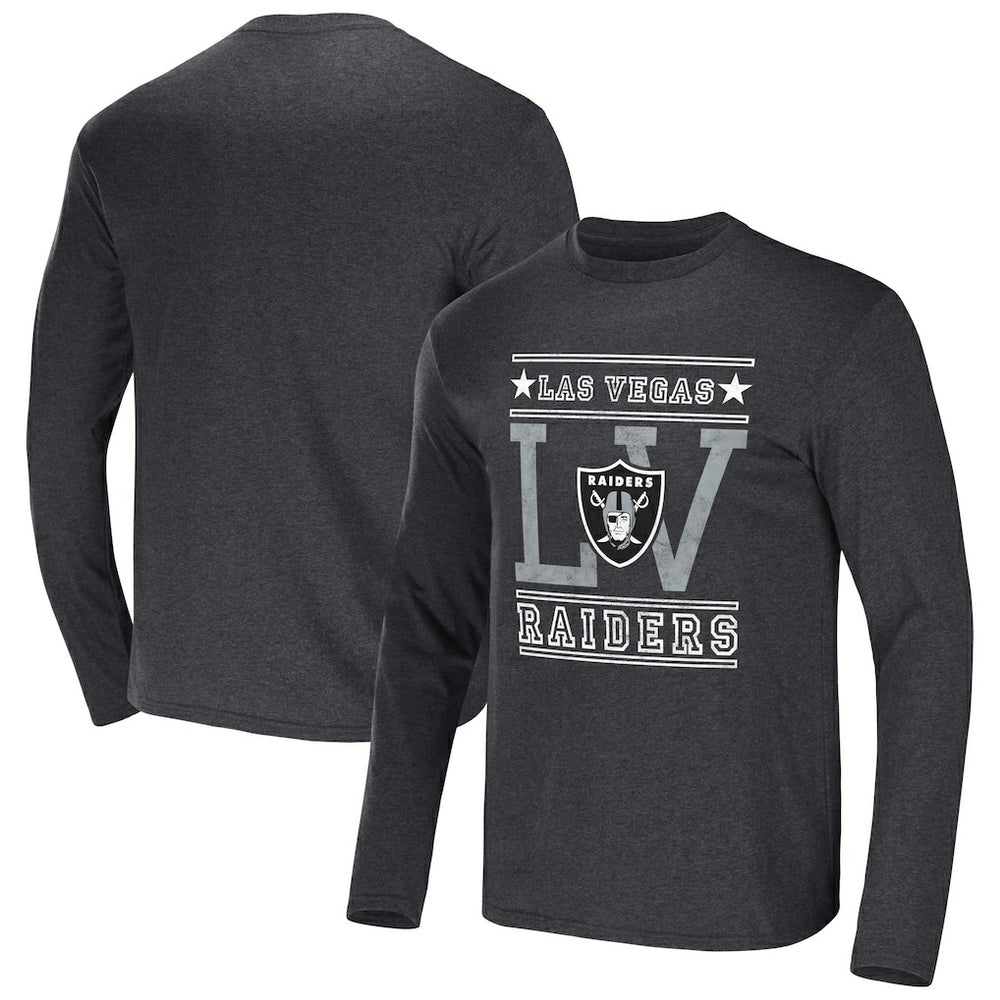 Las Vegas Raiders NFL x Darius Rucker Collection Long Sleeve T-Shirt - Heathered Charcoal online