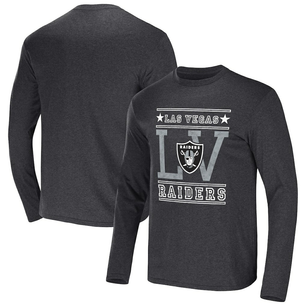 Las Vegas Raiders NFL x Darius Rucker Collection Long Sleeve T-Shirt - Heathered Charcoal online