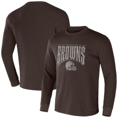 Cleveland Browns NFL x Darius Rucker Collection Long Sleeve Thermal T-Shirt - Brown outlet