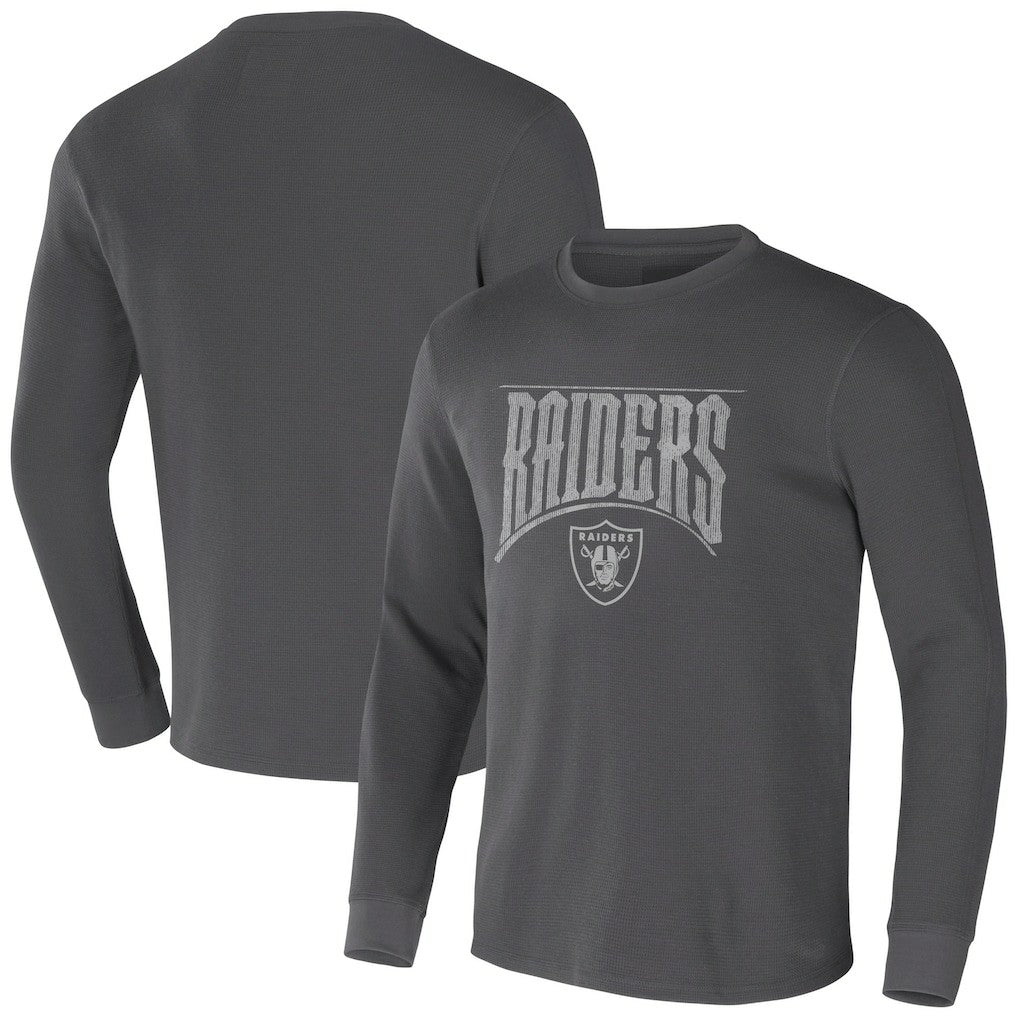 Las Vegas Raiders NFL x Darius Rucker Collection Long Sleeve Thermal T-Shirt - Charcoal online