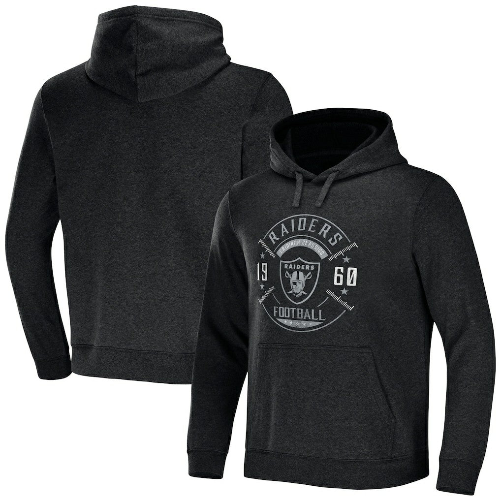Las Vegas Raiders NFL x Darius Rucker Collection Radar Pullover Hoodie - Heather Charcoal on sale