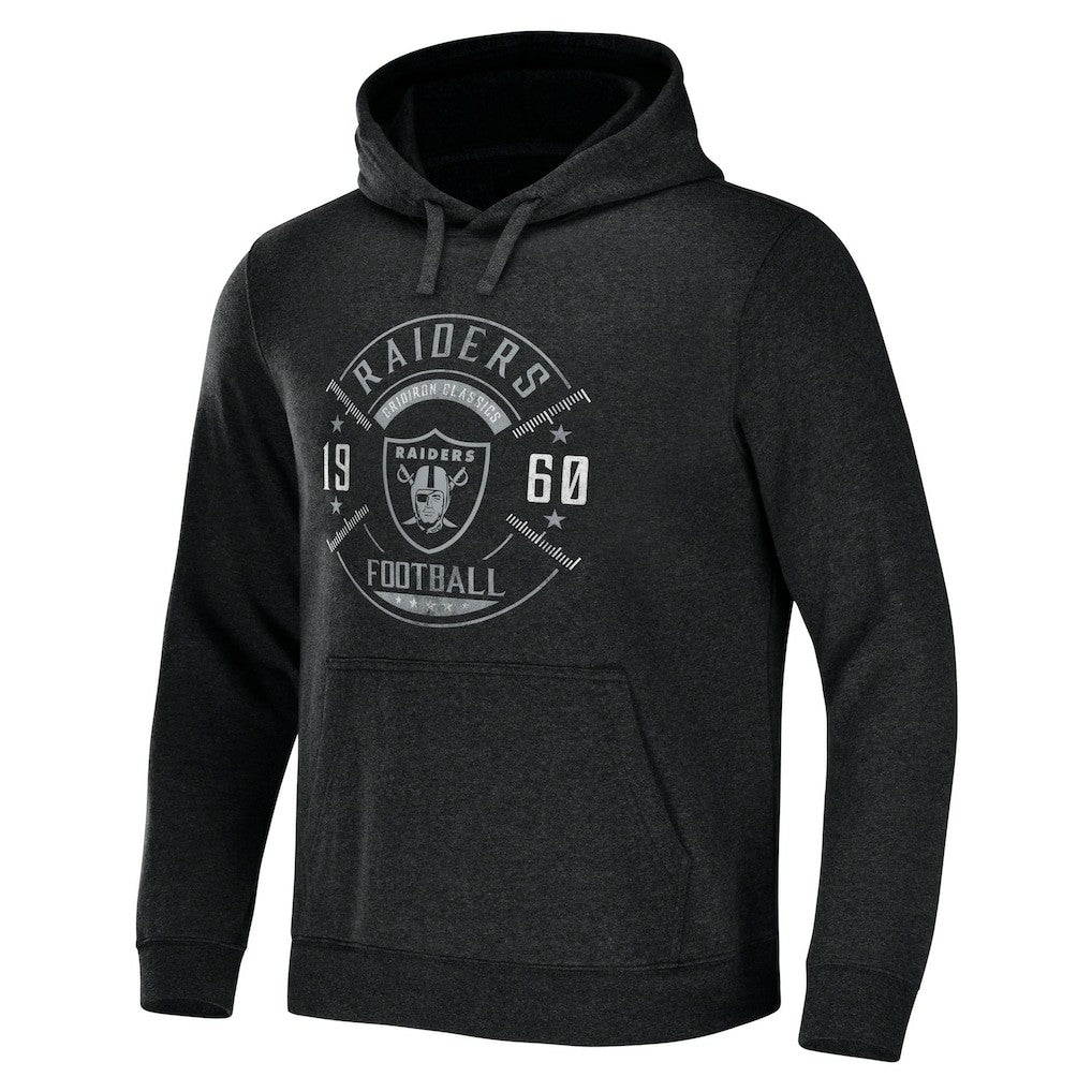 Las Vegas Raiders NFL x Darius Rucker Collection Radar Pullover Hoodie - Heather Charcoal on sale