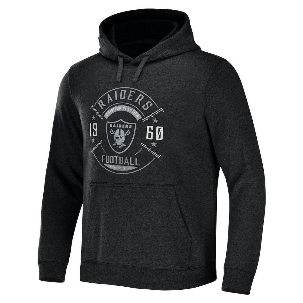 Las Vegas Raiders NFL x Darius Rucker Collection Radar Pullover Hoodie - Heather Charcoal on sale