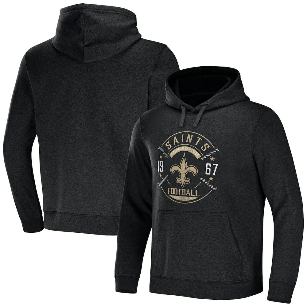 New Orleans Saints NFL x Darius Rucker Collection Radar Pullover Hoodie - Heather Charcoal online
