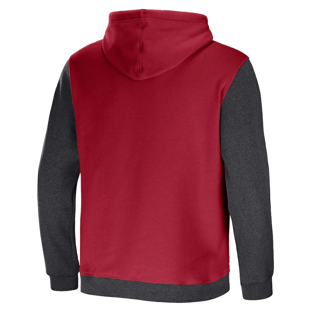 Arizona Cardinals NFL x Darius Rucker Collection Colorblock Pullover Hoodie - Cardinal/Charcoal outlet