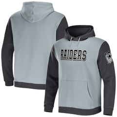Las Vegas Raiders NFL x Darius Rucker Collection Colorblock Pullover Hoodie - Gray/Charcoal online
