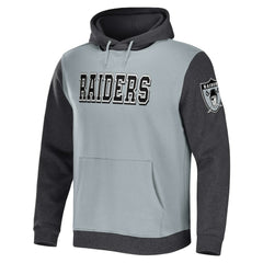 Las Vegas Raiders NFL x Darius Rucker Collection Colorblock Pullover Hoodie - Gray/Charcoal online