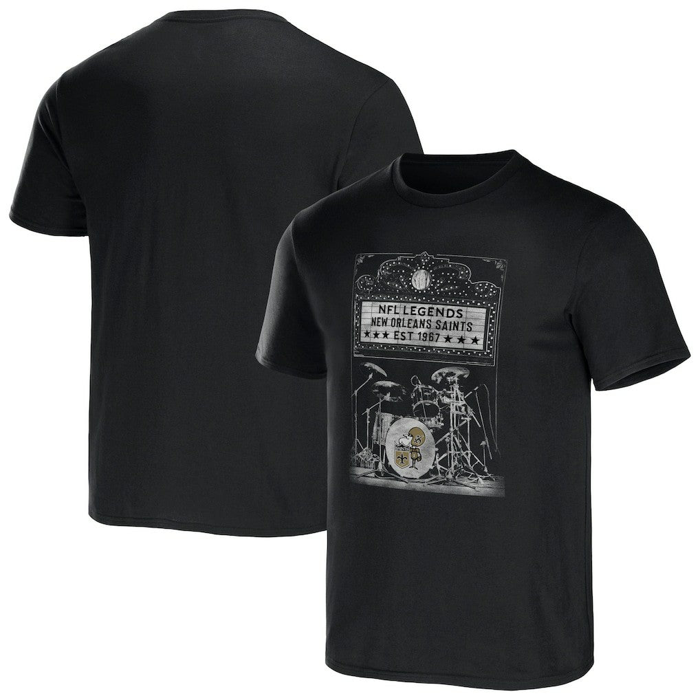 New Orleans Saints NFL x Darius Rucker Collection Band T-Shirt - Black sale