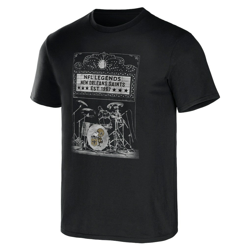 New Orleans Saints NFL x Darius Rucker Collection Band T-Shirt - Black sale