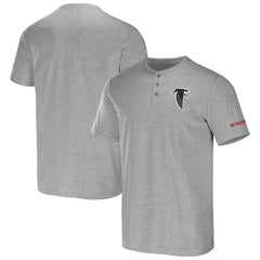 Atlanta Falcons NFL x Darius Rucker Collection Henley T-Shirt - Heather Gray for sale