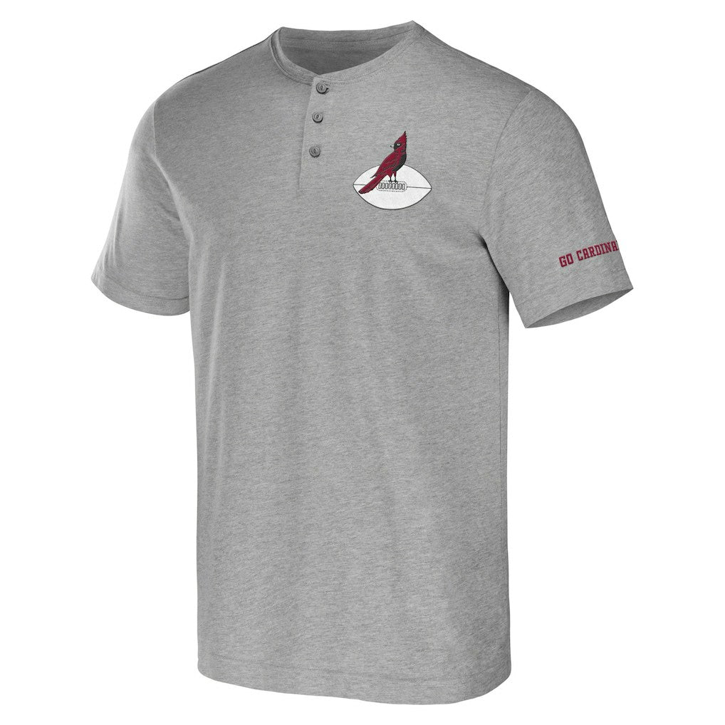 Arizona Cardinals NFL x Darius Rucker Collection Henley T-Shirt - Heather Gray on sale