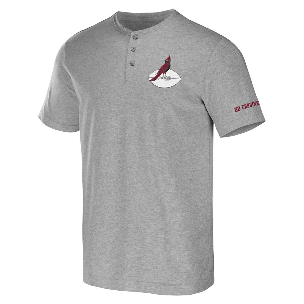 Arizona Cardinals NFL x Darius Rucker Collection Henley T-Shirt - Heather Gray on sale