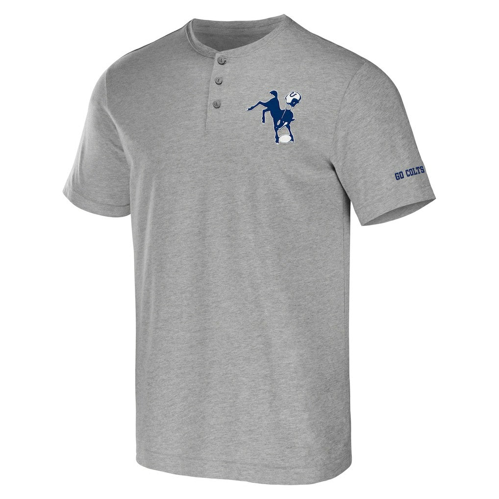 Indianapolis Colts NFL x Darius Rucker Collection Henley T-Shirt - Heather Gray on sale
