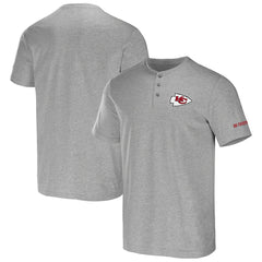 Kansas City Chiefs NFL x Darius Rucker Collection Henley T-Shirt - Heather Gray for sale