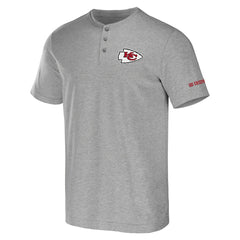 Kansas City Chiefs NFL x Darius Rucker Collection Henley T-Shirt - Heather Gray for sale