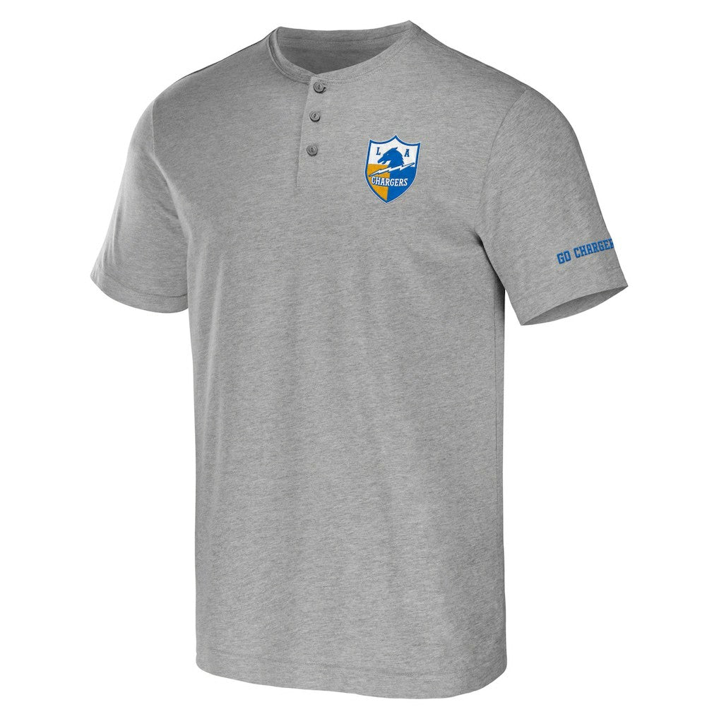 Los Angeles Chargers NFL x Darius Rucker Collection Henley T-Shirt - Heather Gray online