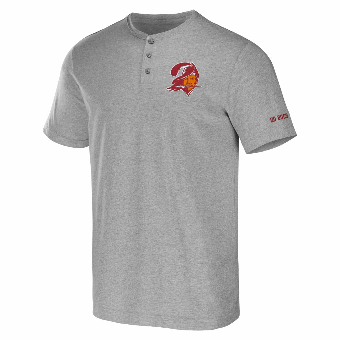 Tampa Bay Buccaneers NFL x Darius Rucker Collection Henley T-Shirt - Heather Gray discount