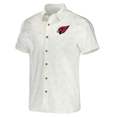 Arizona Cardinals NFL x Darius Rucker Collection Woven Button-Up T-Shirt - White discount