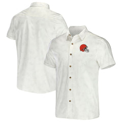 Cleveland Browns NFL x Darius Rucker Collection Woven Button-Up T-Shirt - White online