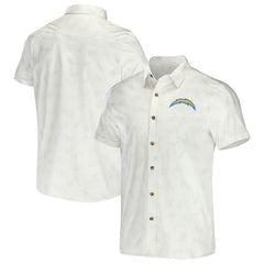 Los Angeles Chargers NFL x Darius Rucker Collection Woven Button-Up T-Shirt - White cheap
