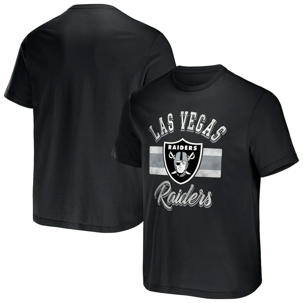 Las Vegas Raiders NFL x Darius Rucker Collection Stripe T-Shirt - Black for sale