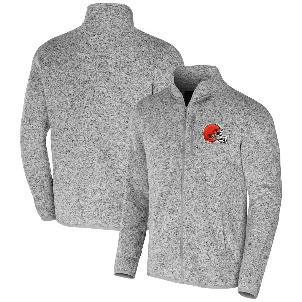 Cleveland Browns NFL x Darius Rucker Collection Fleece Full-Zip Jacket - Heather Gray sale