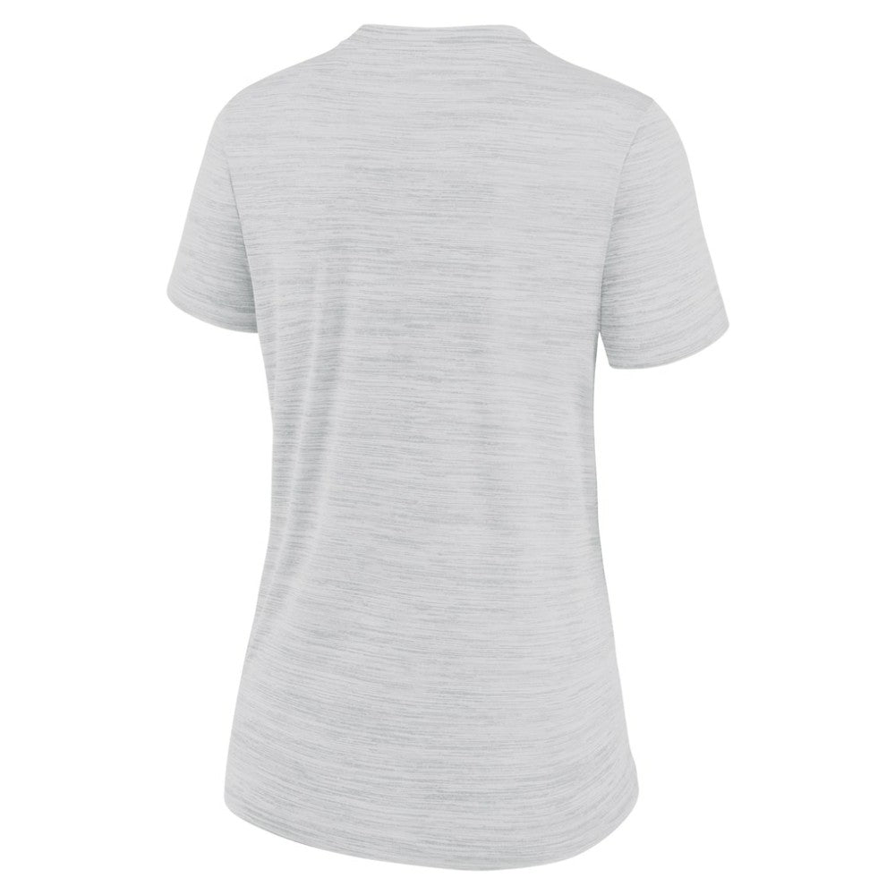San Francisco Giants Women's City Connect Velocity Practice Performance V-Neck T-Shirt - White | Nike