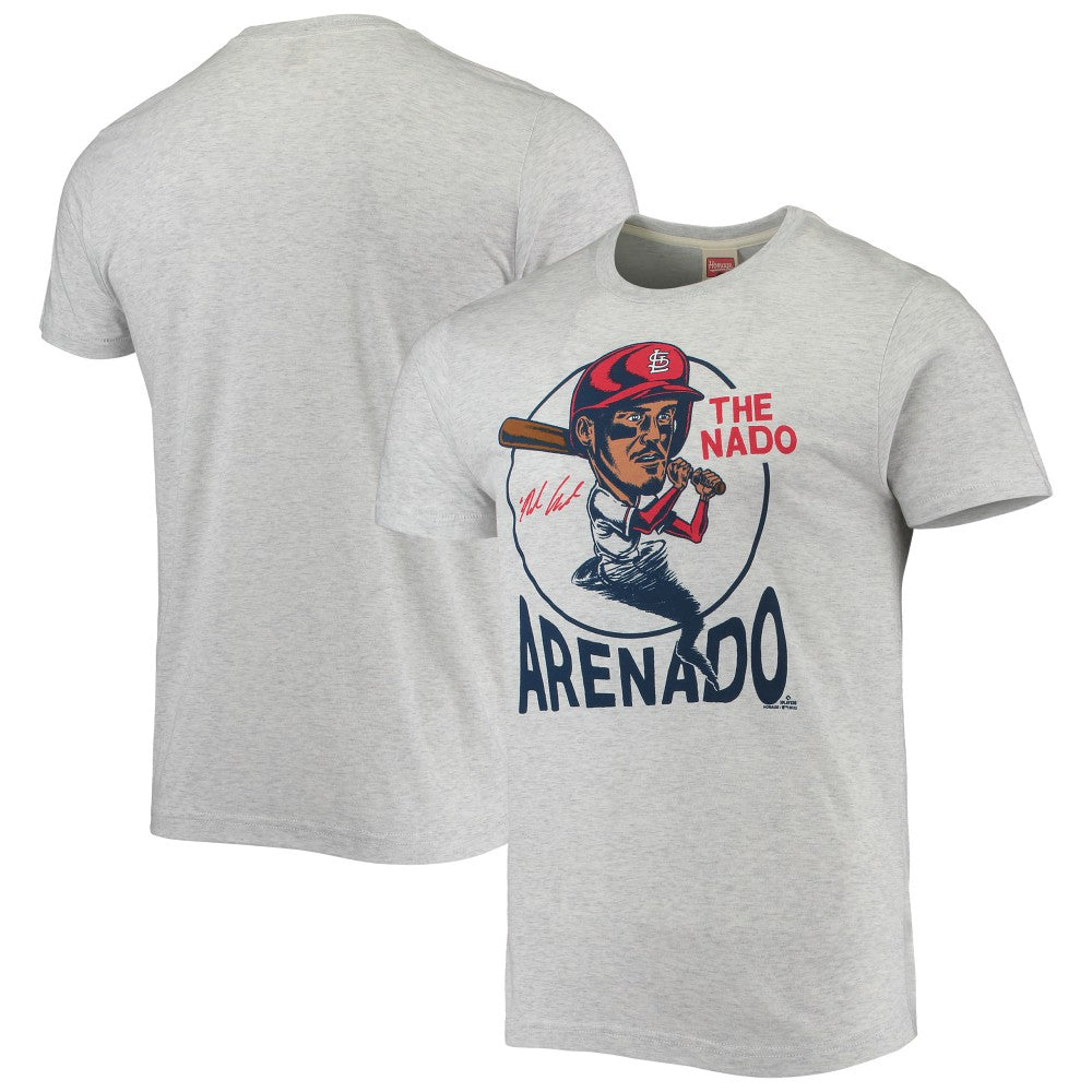 Nolan Arenado St. Louis Cardinals Homage Caricature Tri-Blend T-Shirt - Gray