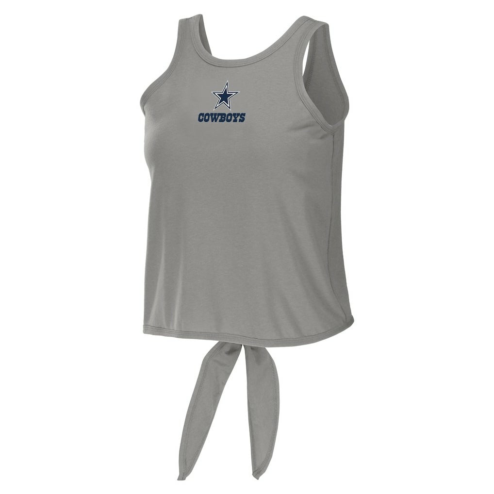 Dallas Cowboys WEAR by Erin Andrews Women's Open Back Twist Tie Tank Top - Gray sale