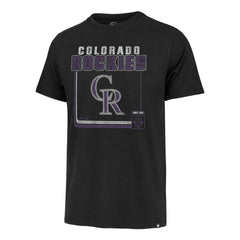 Colorado Rockies Cooperstown Collection Borderline Franklin T-Shirt - Black | 47 brand