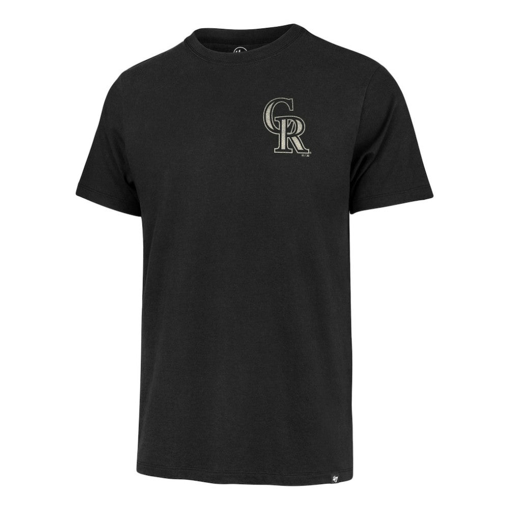 Colorado Rockies Turn Back Franklin T-Shirt - Black | 47 brand