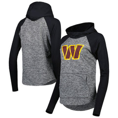 Washington Commanders G-III 4Her by Carl Banks Women's Championship Ring Raglan Pullover Hoodie - Heathered Gray/Black on sale