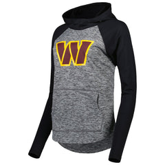 Washington Commanders G-III 4Her by Carl Banks Women's Championship Ring Raglan Pullover Hoodie - Heathered Gray/Black on sale