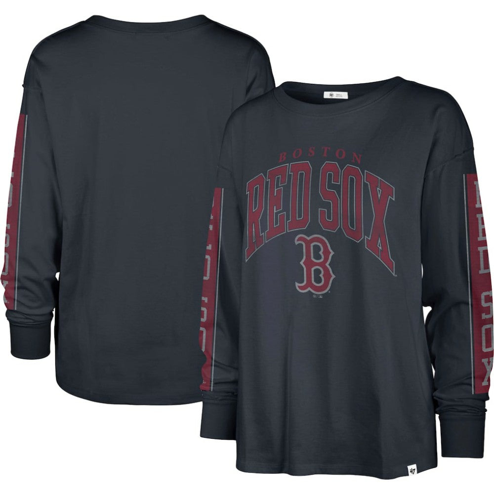 Boston Red Sox Women's Statement Long Sleeve T-Shirt - Navy | 47 brand