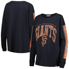 San Francisco Giants Women's Statement Long Sleeve T-Shirt - Black | 47 brand