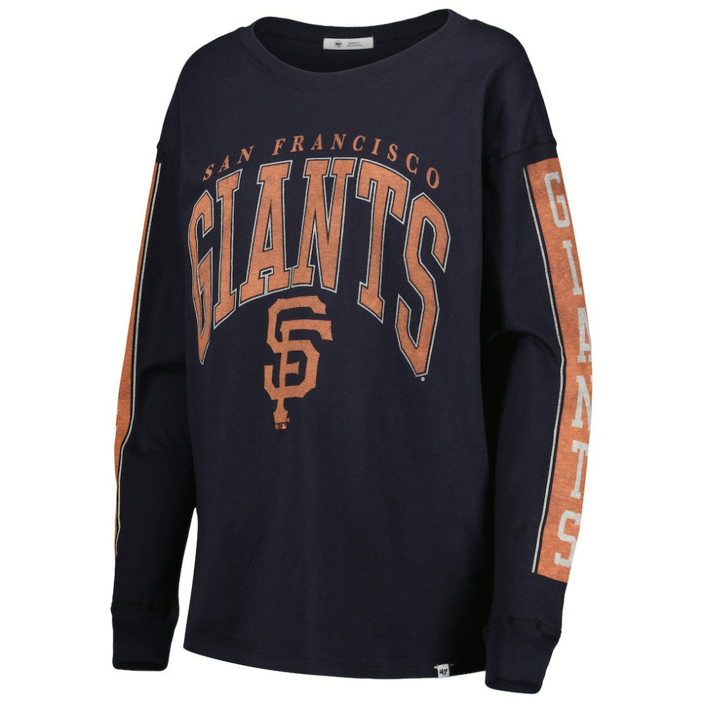 San Francisco Giants Women's Statement Long Sleeve T-Shirt - Black | 47 brand