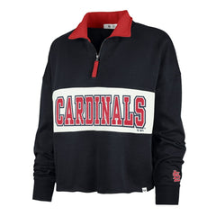 St. Louis Cardinals Women's Remi Quarter-Zip Cropped Top - Navy | 47 brand