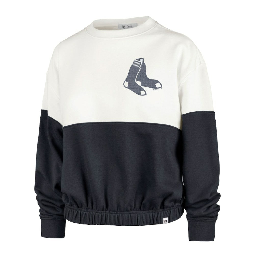 Boston Red Sox Women's Take Two Bonita Pullover Sweatshirt - White/Navy | 47 brand