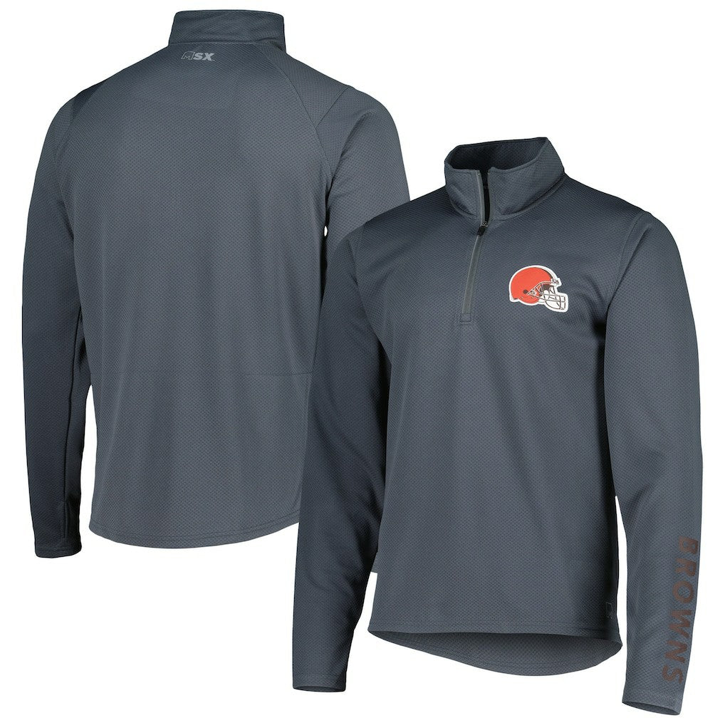 Cleveland Browns MSX by Michael Strahan Half-Zip Pullover - Charcoal outlet