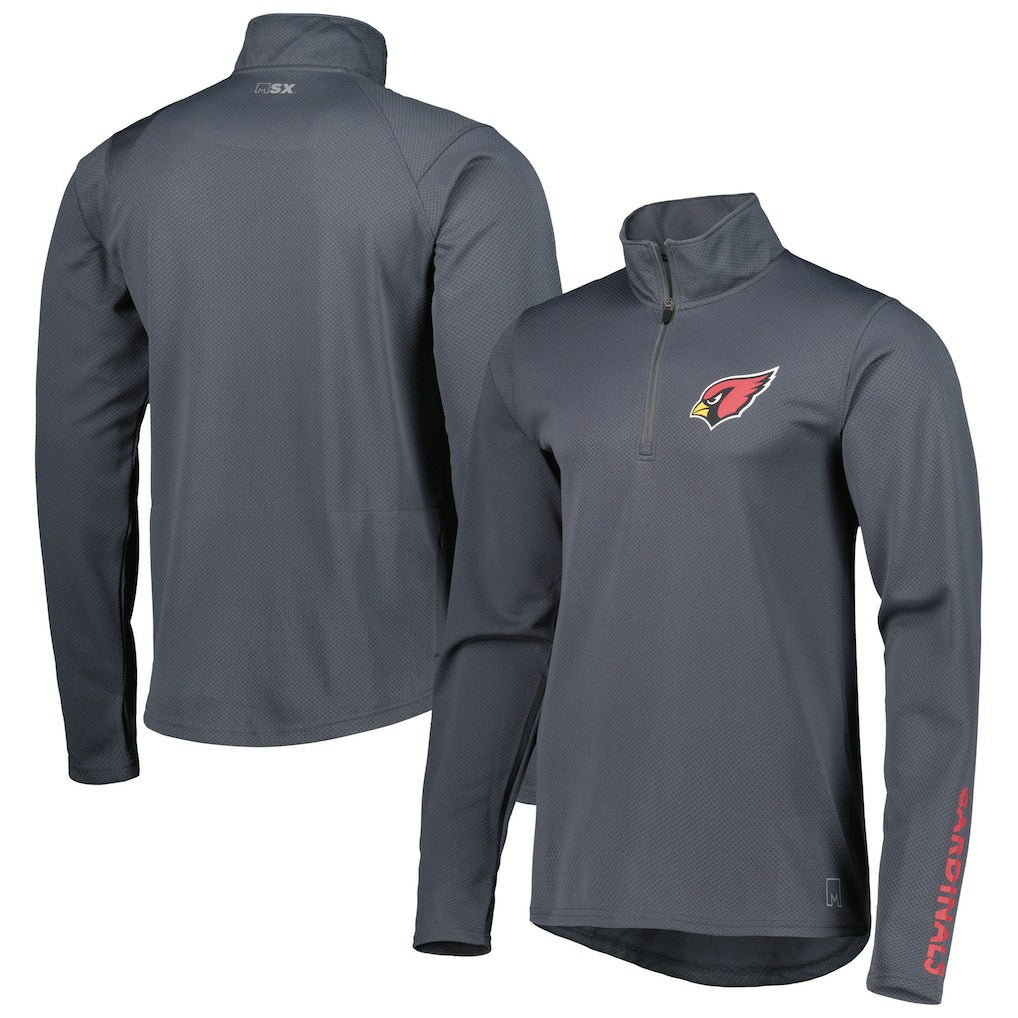 Arizona Cardinals MSX by Michael Strahan Half-Zip Pullover - Charcoal outlet