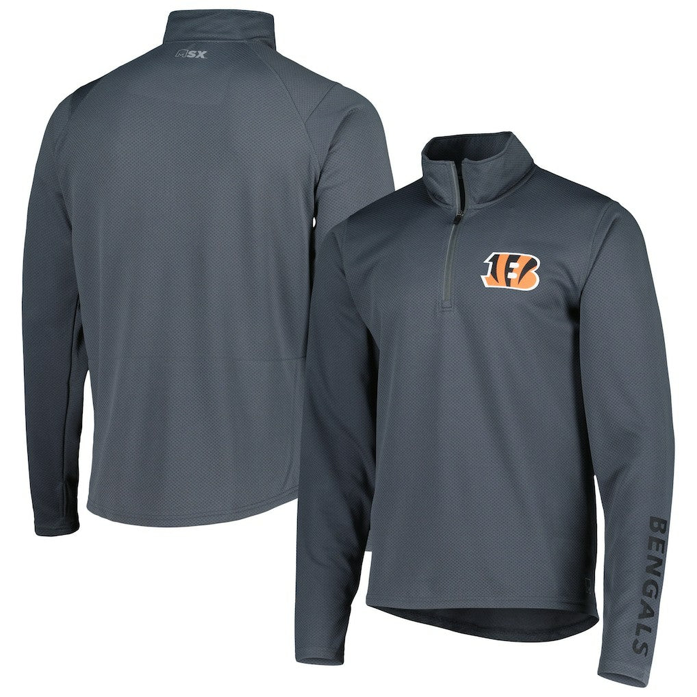 Cincinnati Bengals MSX by Michael Strahan Half-Zip Pullover - Charcoal online