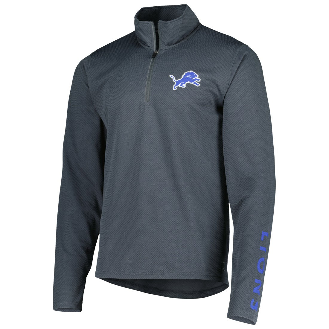 Detroit Lions MSX by Michael Strahan Half-Zip Pullover - Charcoal sale