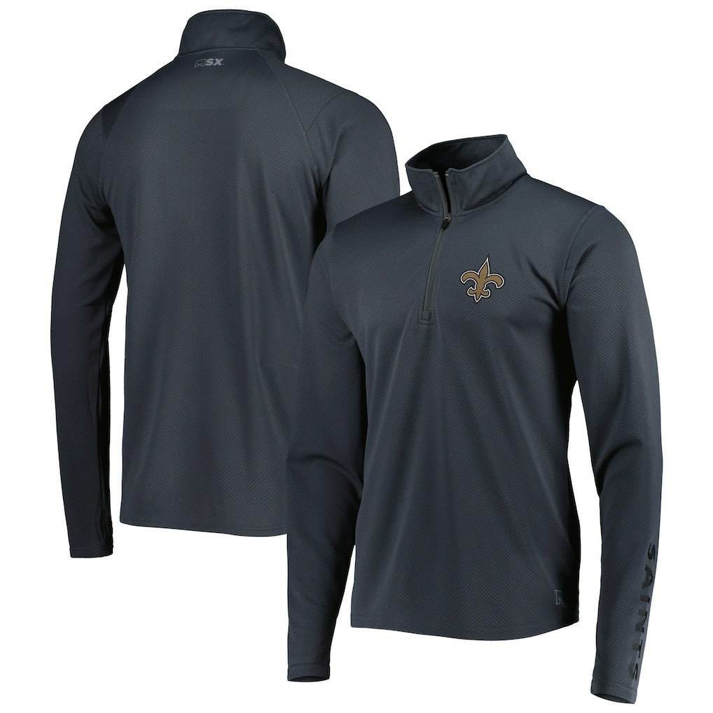 New Orleans Saints MSX by Michael Strahan Half-Zip Pullover - Charcoal outlet