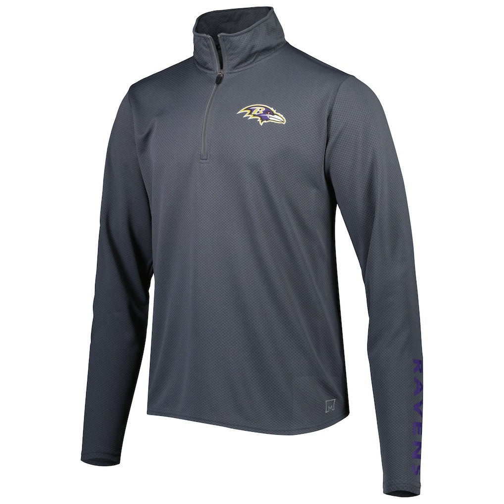 Baltimore Ravens MSX by Michael Strahan Half-Zip Pullover - Charcoal on sale