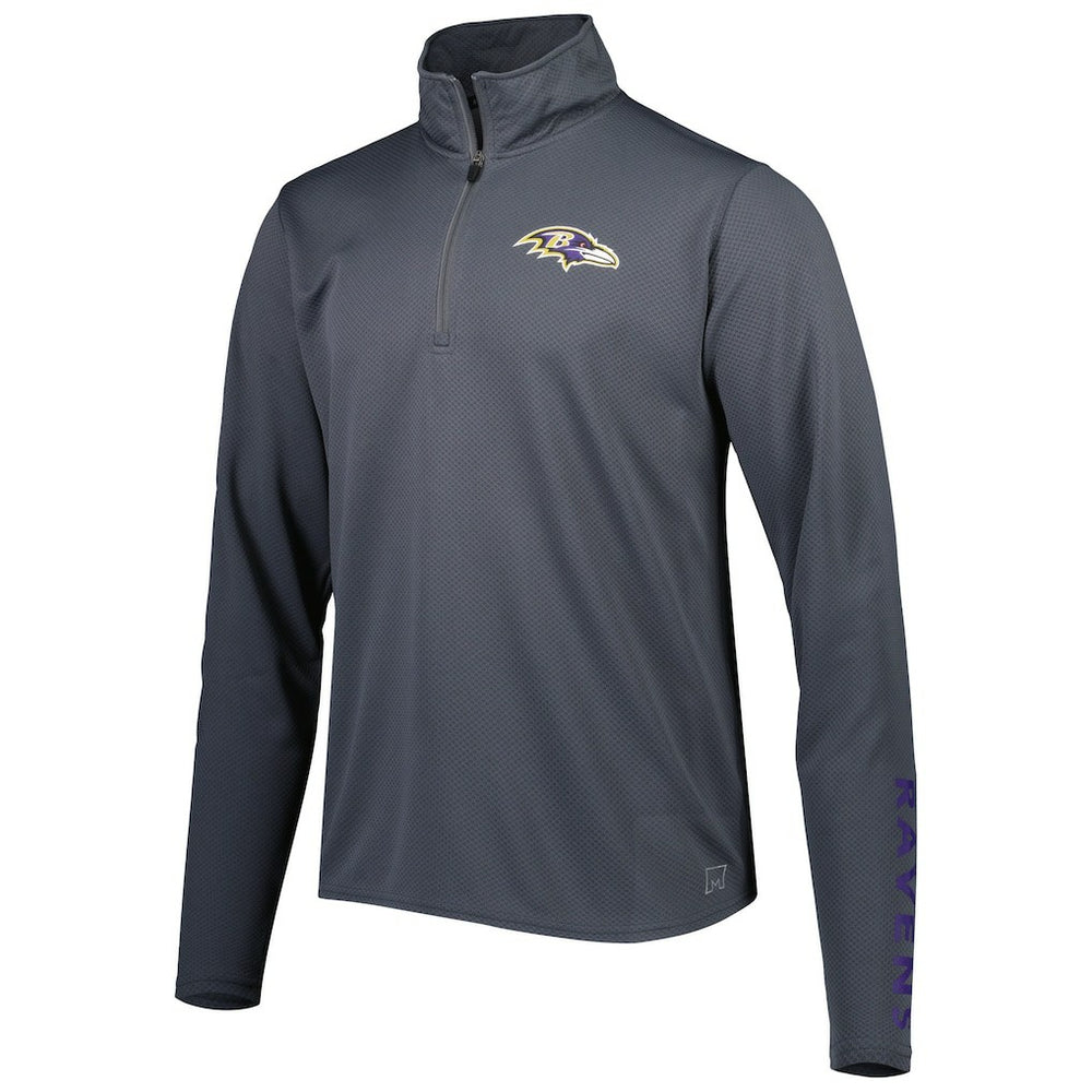 Baltimore Ravens MSX by Michael Strahan Half-Zip Pullover - Charcoal on sale
